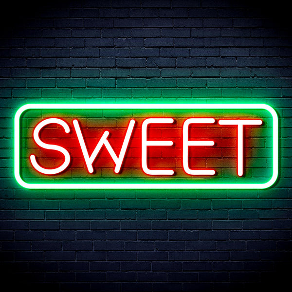 advpro-sweet-sign-ultra-bright-led-neon-sign-fnu0349 - Green & Red
