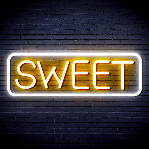 advpro-sweet-sign-ultra-bright-led-neon-sign-fnu0349 - White & Golden Yellow