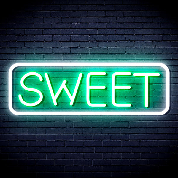 advpro-sweet-sign-ultra-bright-led-neon-sign-fnu0349 - White & Green
