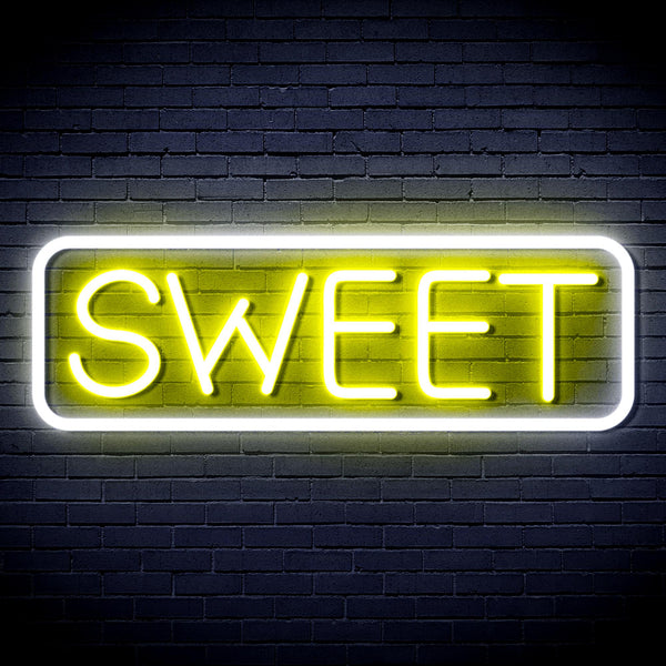 advpro-sweet-sign-ultra-bright-led-neon-sign-fnu0349 - White & Yellow