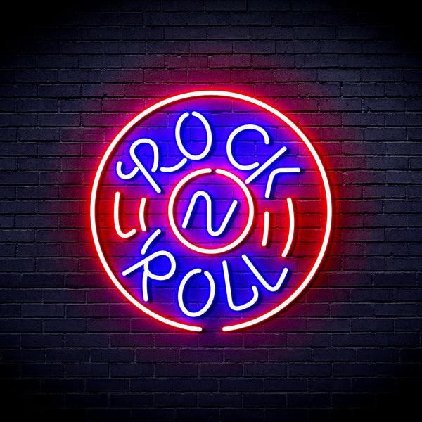 advpro-rock-roll-ultra-bright-led-neon-sign-fnu0350 - Blue & Red