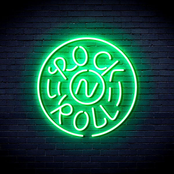 advpro-rock-roll-ultra-bright-led-neon-sign-fnu0350 - Green