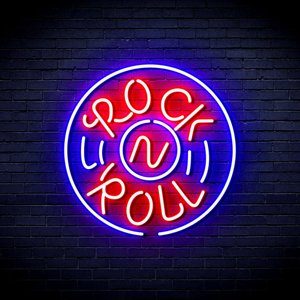 advpro-rock-roll-ultra-bright-led-neon-sign-fnu0350 - Red & Blue