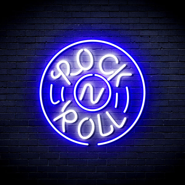 advpro-rock-roll-ultra-bright-led-neon-sign-fnu0350 - White & Blue