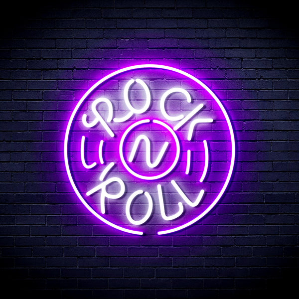 advpro-rock-roll-ultra-bright-led-neon-sign-fnu0350 - White & Purple