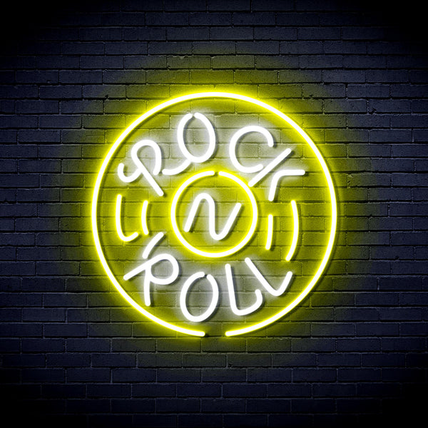 advpro-rock-roll-ultra-bright-led-neon-sign-fnu0350 - White & Yellow