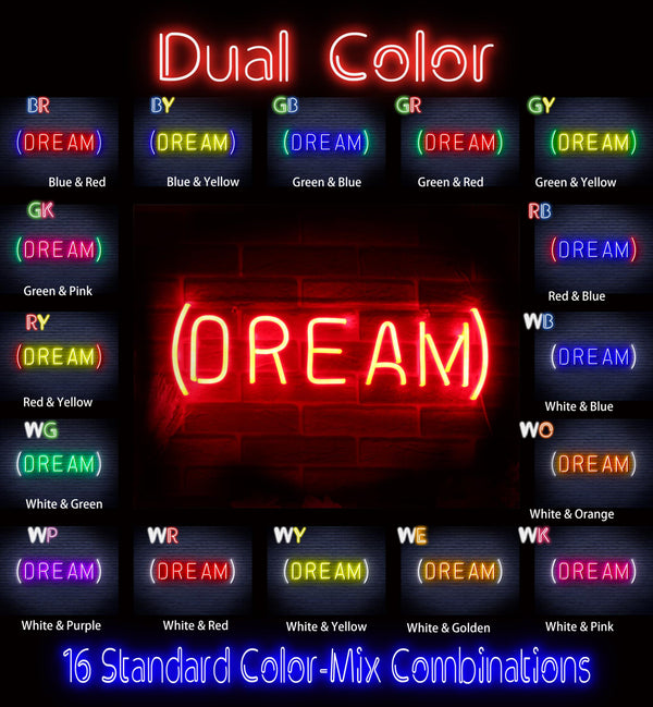 advpro-dream-ultra-bright-led-neon-sign-fnu0351 - Dual-Color