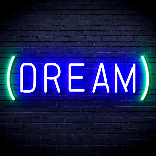 advpro-dream-ultra-bright-led-neon-sign-fnu0351 - Green & Blue