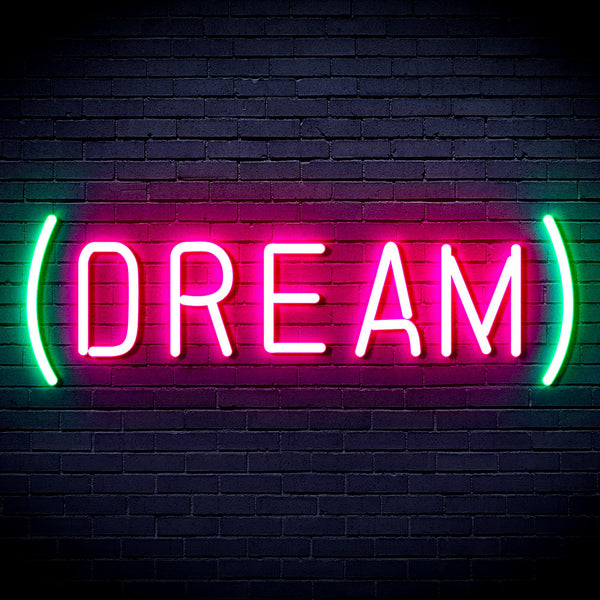 advpro-dream-ultra-bright-led-neon-sign-fnu0351 - Green & Pink
