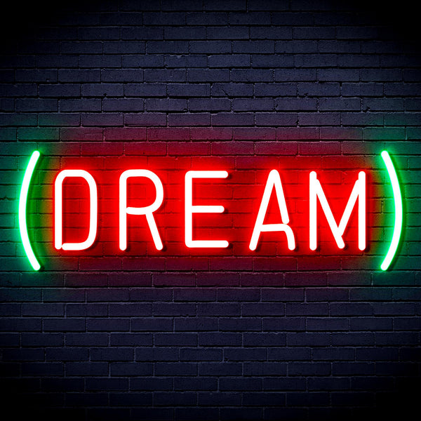 advpro-dream-ultra-bright-led-neon-sign-fnu0351 - Green & Red