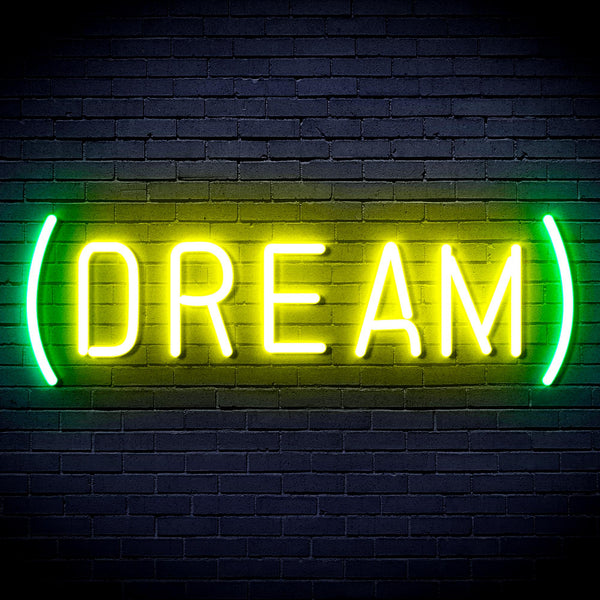 advpro-dream-ultra-bright-led-neon-sign-fnu0351 - Green & Yellow