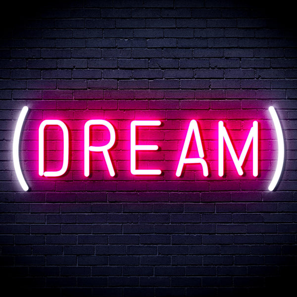 advpro-dream-ultra-bright-led-neon-sign-fnu0351 - White & Pink