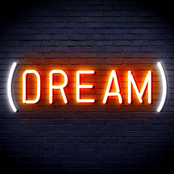 advpro-dream-ultra-bright-led-neon-sign-fnu0351 - White & Orange