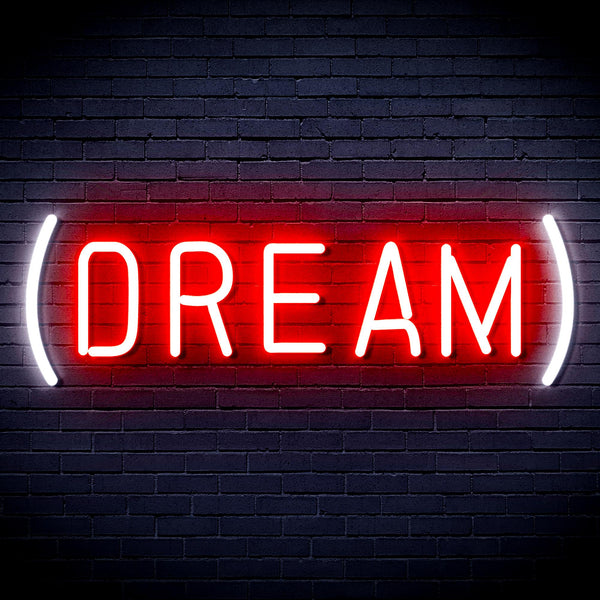 advpro-dream-ultra-bright-led-neon-sign-fnu0351 - White & Red