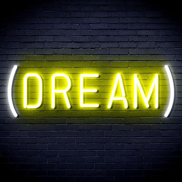 advpro-dream-ultra-bright-led-neon-sign-fnu0351 - White & Yellow