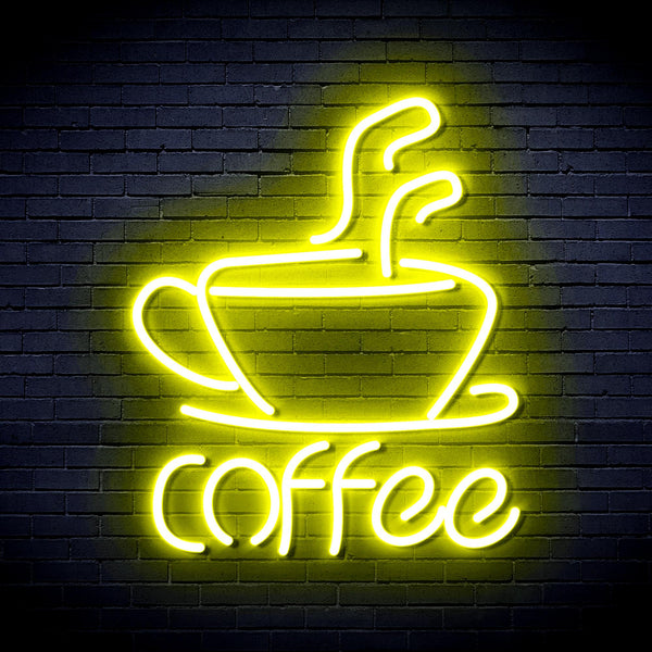 advpro-coffee-cup-ultra-bright-led-neon-sign-fnu0352 - Yellow