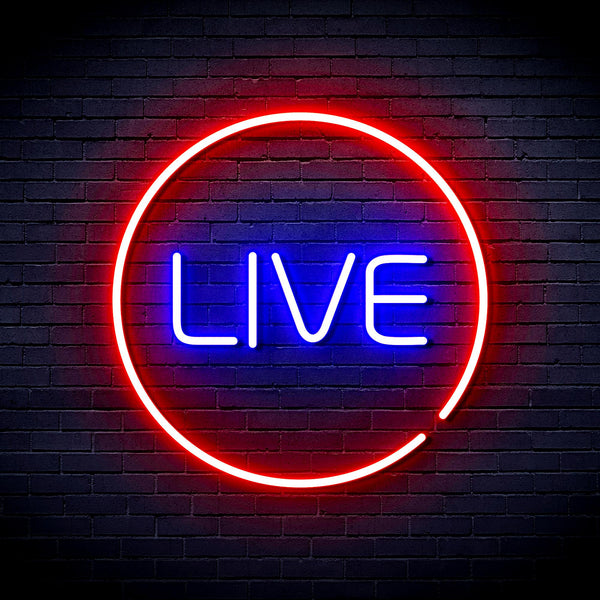 advpro-live-ultra-bright-led-neon-sign-fnu0353 - Blue & Red