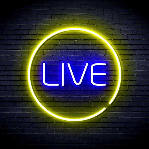 advpro-live-ultra-bright-led-neon-sign-fnu0353 - Blue & Yellow