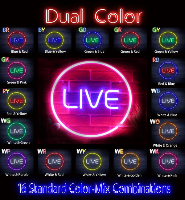 advpro-live-ultra-bright-led-neon-sign-fnu0353 - Dual-Color