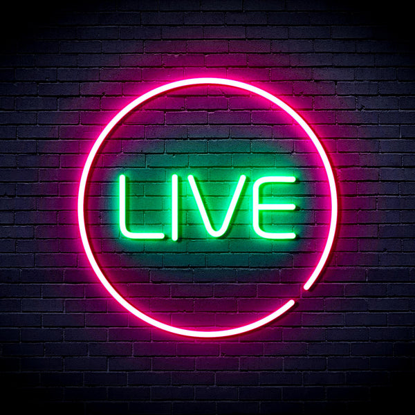 advpro-live-ultra-bright-led-neon-sign-fnu0353 - Green & Pink
