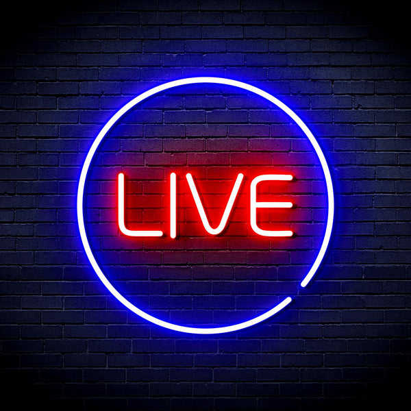 advpro-live-ultra-bright-led-neon-sign-fnu0353 - Red & Blue