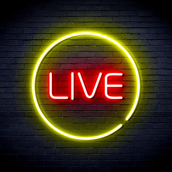 advpro-live-ultra-bright-led-neon-sign-fnu0353 - Red & Yellow