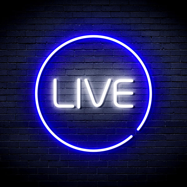advpro-live-ultra-bright-led-neon-sign-fnu0353 - White & Blue