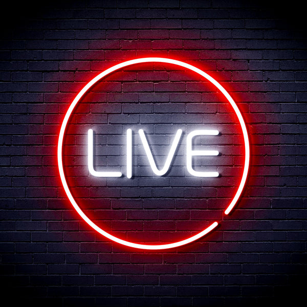 advpro-live-ultra-bright-led-neon-sign-fnu0353 - White & Red