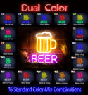 advpro-beer-mug-ultra-bright-led-neon-sign-fnu0354 - Dual-Color