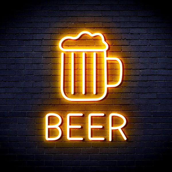 advpro-beer-mug-ultra-bright-led-neon-sign-fnu0354 - Golden Yellow