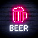 advpro-beer-mug-ultra-bright-led-neon-sign-fnu0354 - White & Pink