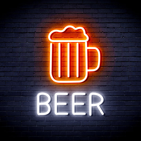 advpro-beer-mug-ultra-bright-led-neon-sign-fnu0354 - White & Orange