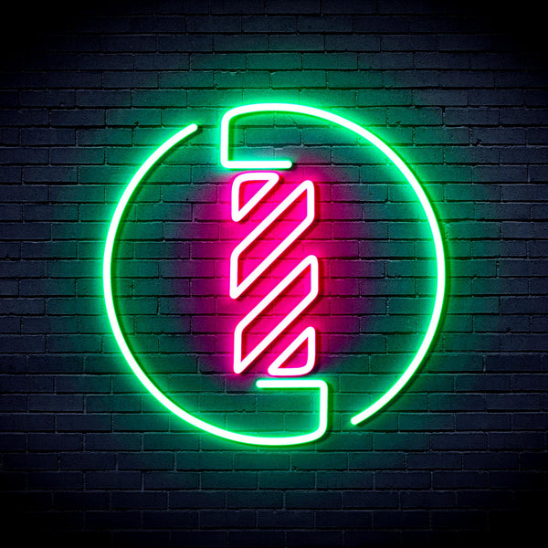 advpro-barber-pole-ultra-bright-led-neon-sign-fnu0356 - Green & Pink