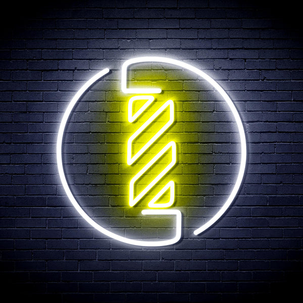 advpro-barber-pole-ultra-bright-led-neon-sign-fnu0356 - White & Yellow