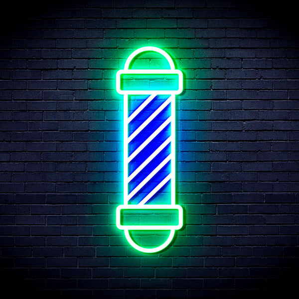 advpro-barber-pole-ultra-bright-led-neon-sign-fnu0357 - Green & Blue