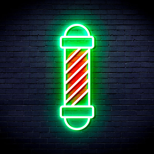 advpro-barber-pole-ultra-bright-led-neon-sign-fnu0357 - Green & Red