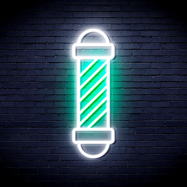 advpro-barber-pole-ultra-bright-led-neon-sign-fnu0357 - White & Green