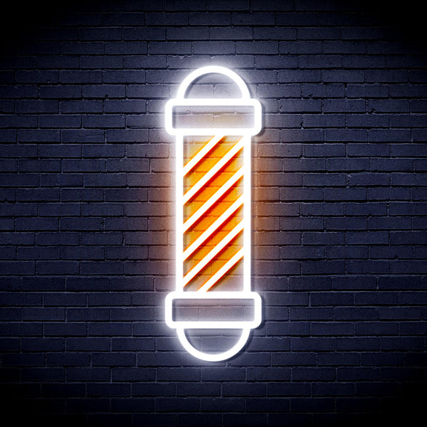 advpro-barber-pole-ultra-bright-led-neon-sign-fnu0357 - White & Orange