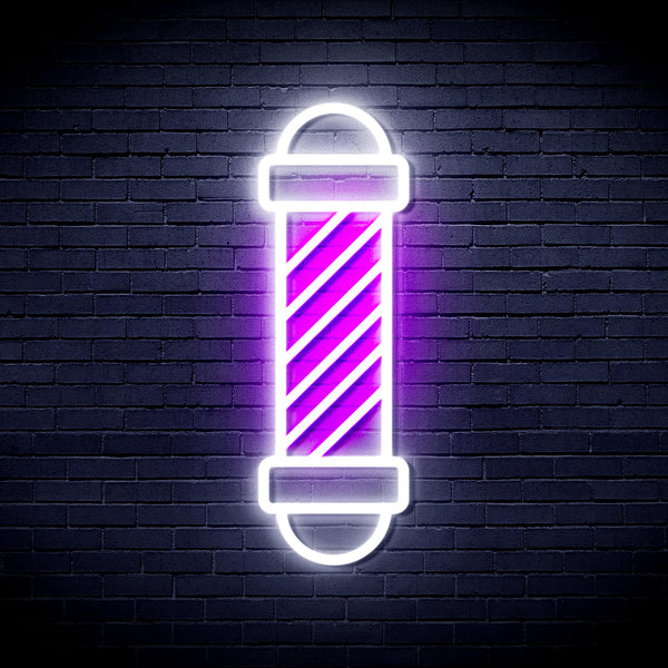 advpro-barber-pole-ultra-bright-led-neon-sign-fnu0357 - White & Purple
