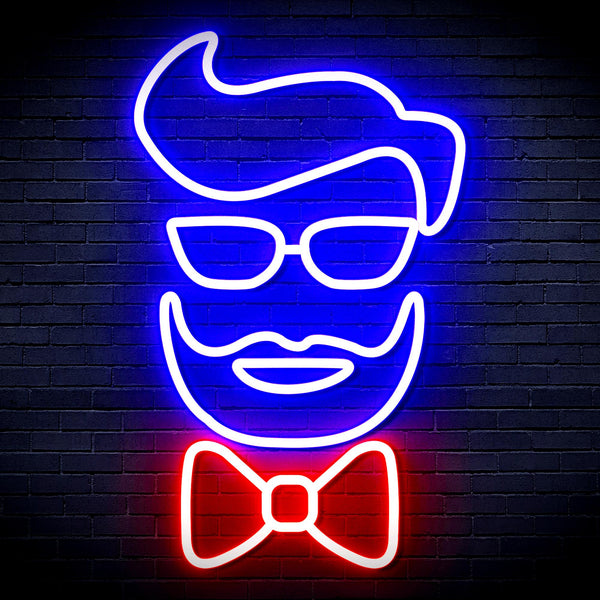 advpro-barber-face-ultra-bright-led-neon-sign-fnu0359 - Blue & Red