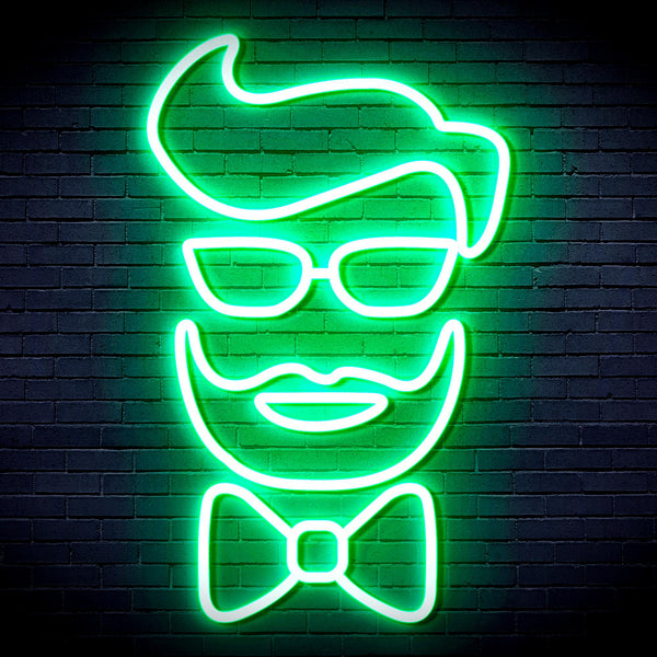 advpro-barber-face-ultra-bright-led-neon-sign-fnu0359 - Green