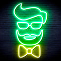 advpro-barber-face-ultra-bright-led-neon-sign-fnu0359 - Green & Yellow