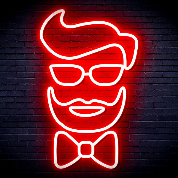 advpro-barber-face-ultra-bright-led-neon-sign-fnu0359 - Red