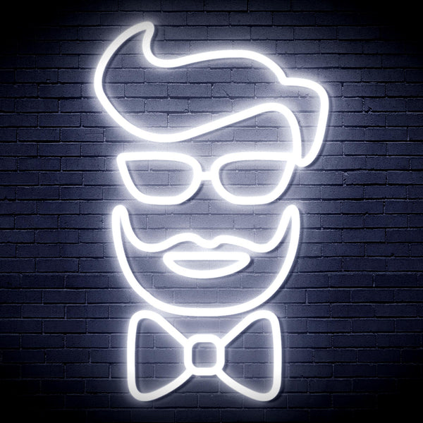 advpro-barber-face-ultra-bright-led-neon-sign-fnu0359 - White