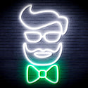 advpro-barber-face-ultra-bright-led-neon-sign-fnu0359 - White & Green