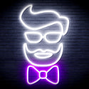 advpro-barber-face-ultra-bright-led-neon-sign-fnu0359 - White & Purple