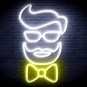 advpro-barber-face-ultra-bright-led-neon-sign-fnu0359 - White & Yellow