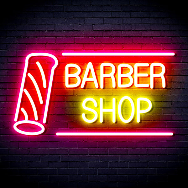 Barber Shop with Barber Pole Ultra-Bright LED Neon Sign fnu0360