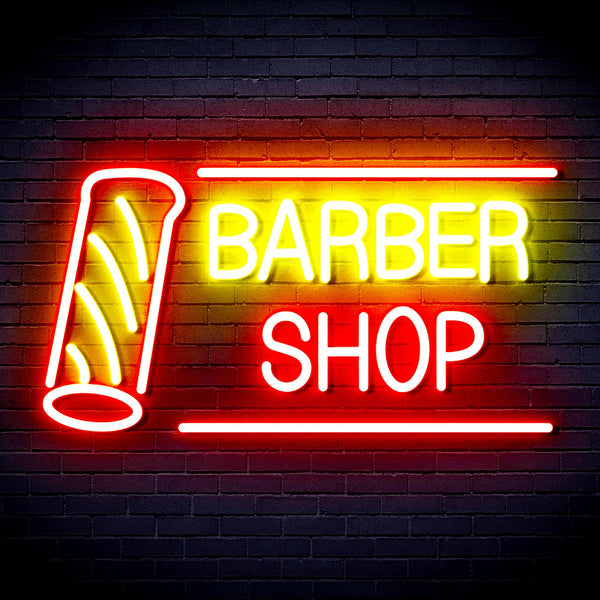 advpro-barber-shop-with-barber-pole-ultra-bright-led-neon-sign-fnu0360 - Red & Yellow