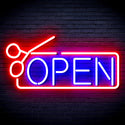 advpro-open-with-scissors-ultra-bright-led-neon-sign-fnu0361 - Red & Blue